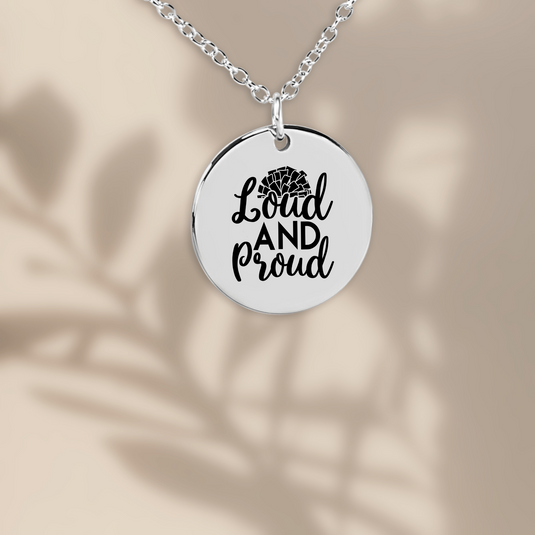 Loud and Proud Cheer Coin Necklace