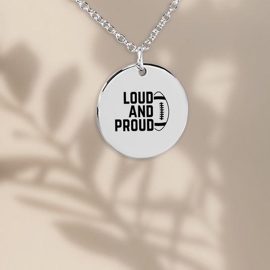 Loud and Proud Football Coin Necklace