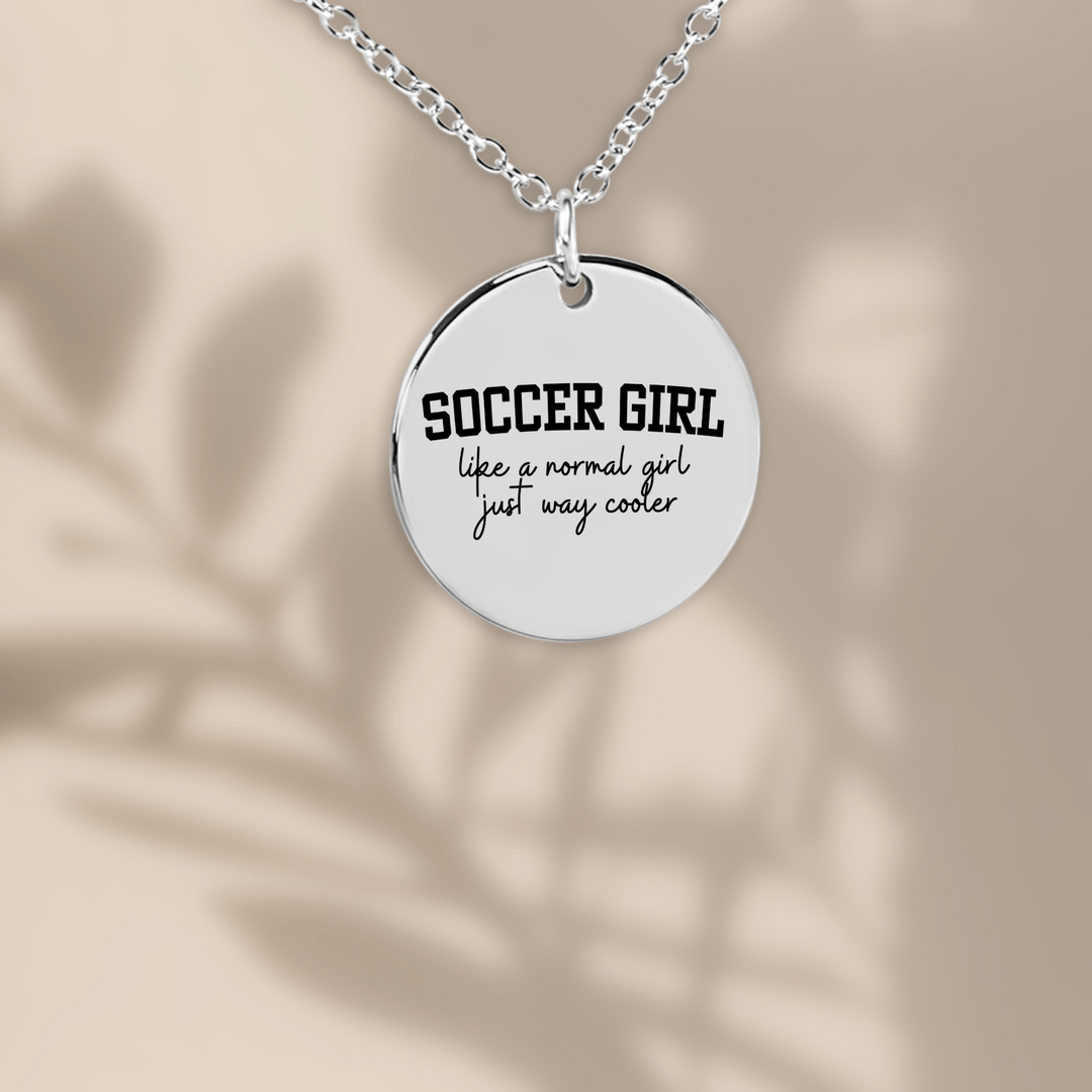 Soccer Girl Coin Necklace
