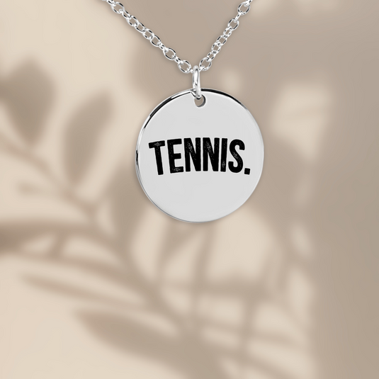 Tennis Rustic Design Coin Necklace