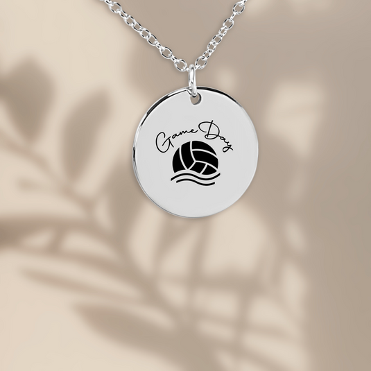 Game Day Volleyball Coin Necklace