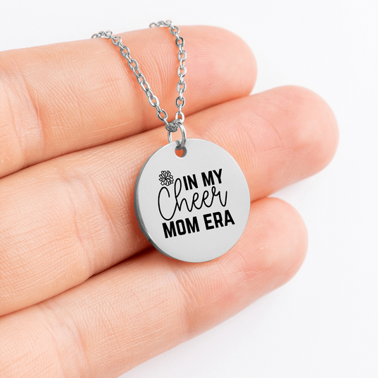 In My Cheer Mom Era Coin Necklace