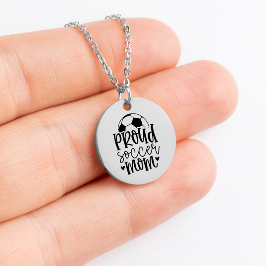 Proud Soccer Mom Coin Necklace