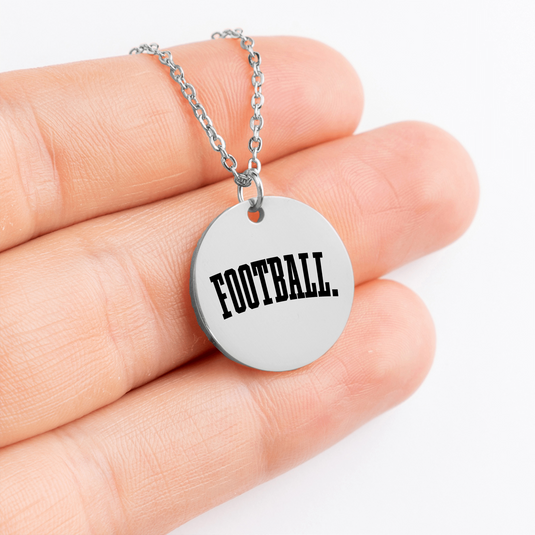 Football Tall Design Coin Necklace