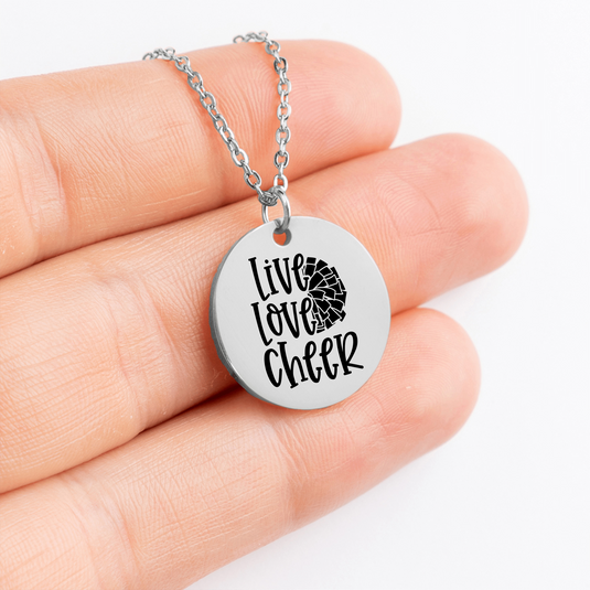 Live Love Cheer Coin Necklace