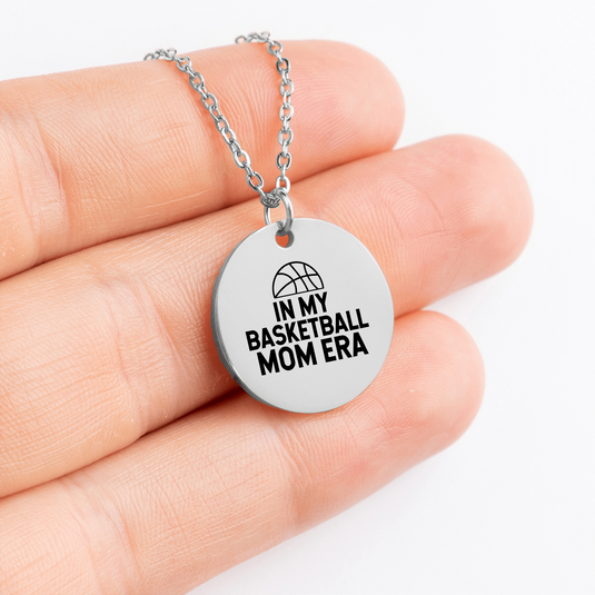 In My Basketball Mom Era Coin Necklace