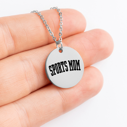 Sports Mom Tall Design Coin Necklace