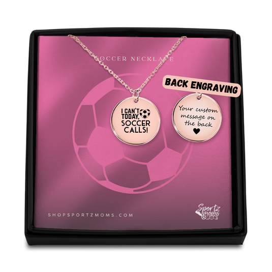 I Can't Today Soccer Calls Coin Necklace