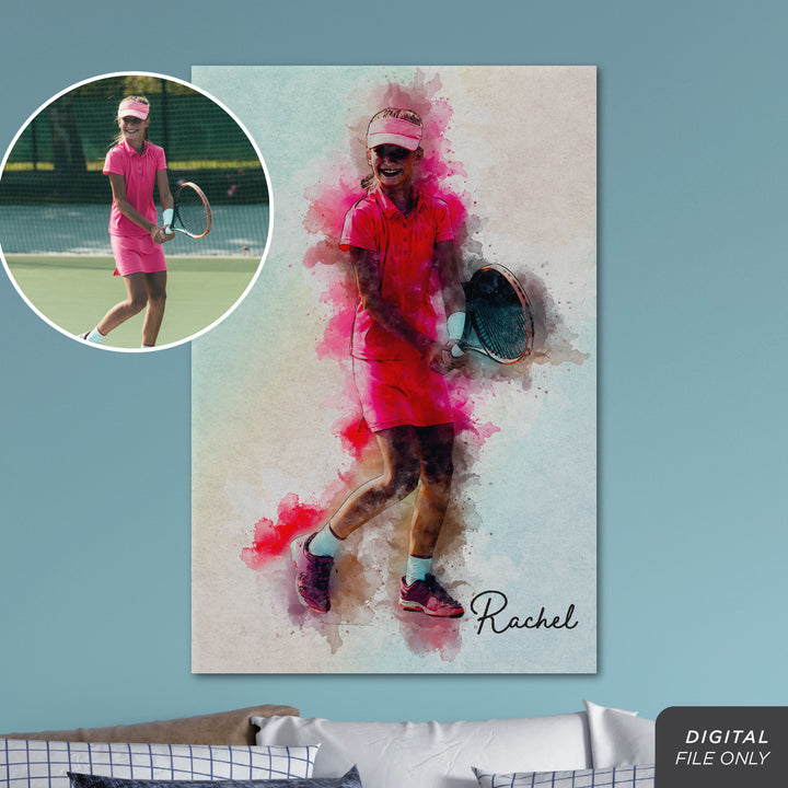 Custom Photo Digital Image - Watercolor Effect