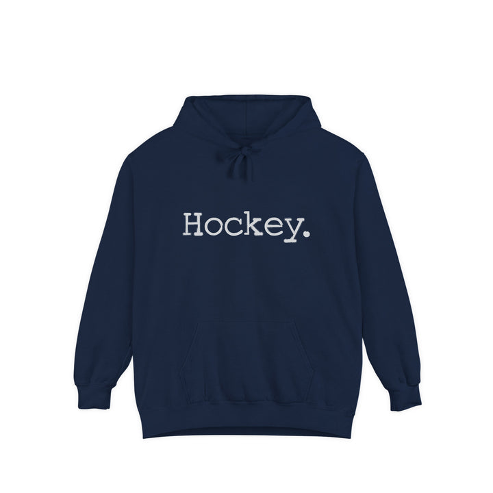 Typewriter Design Hockey Adult Unisex Premium Hooded Sweatshirt