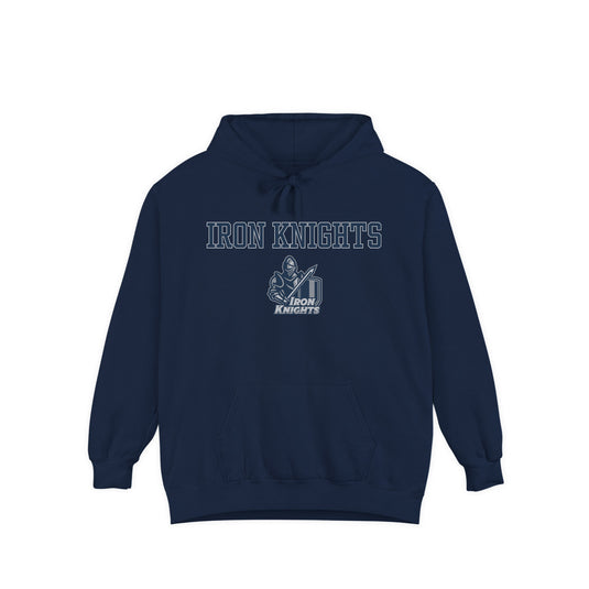 Iron Knights Premium Adult Unisex Hooded Sweatshirt W/Name, Number & Bible Verse - Block Design