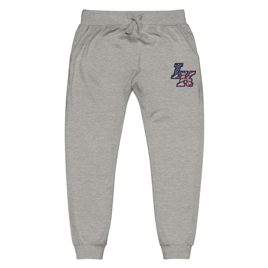 Iron Knights Adult Unisex Joggers in Carbon Grey & White w/EMBROIDERED Flag Logo