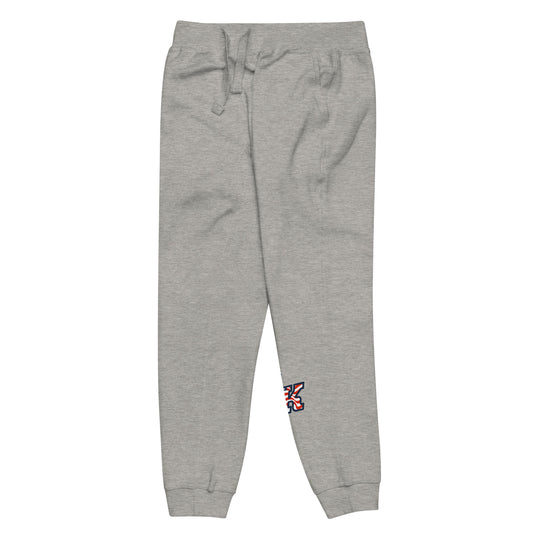 Iron Knights Adult Unisex Joggers in Carbon Grey & White w/PRINTED Flag Logo