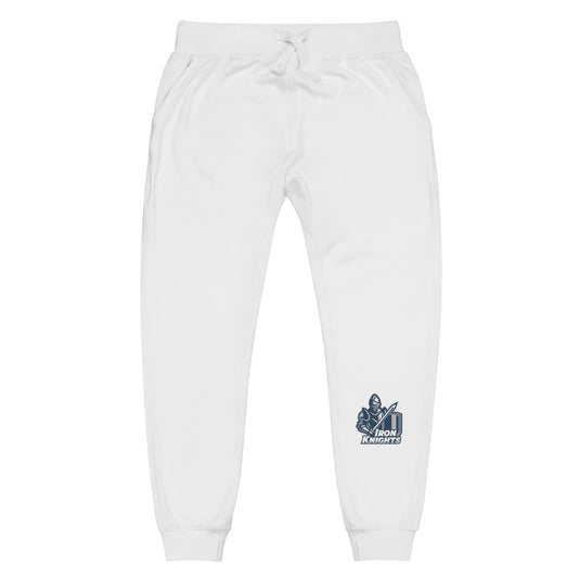 Iron Knights Adult Unisex Joggers in Carbon Grey & White w/PRINTED Knight Logo