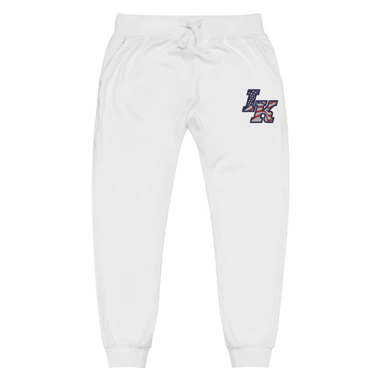 Iron Knights Adult Unisex Joggers in Carbon Grey & White w/EMBROIDERED Flag Logo