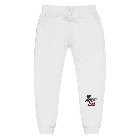 Iron Knights Adult Unisex Joggers in Carbon Grey & White w/PRINTED Flag Logo